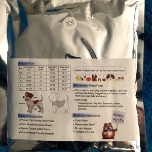 Extra small doggy anxiety vest